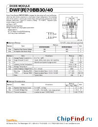 Datasheet DWF70BB40 manufacturer SanRex
